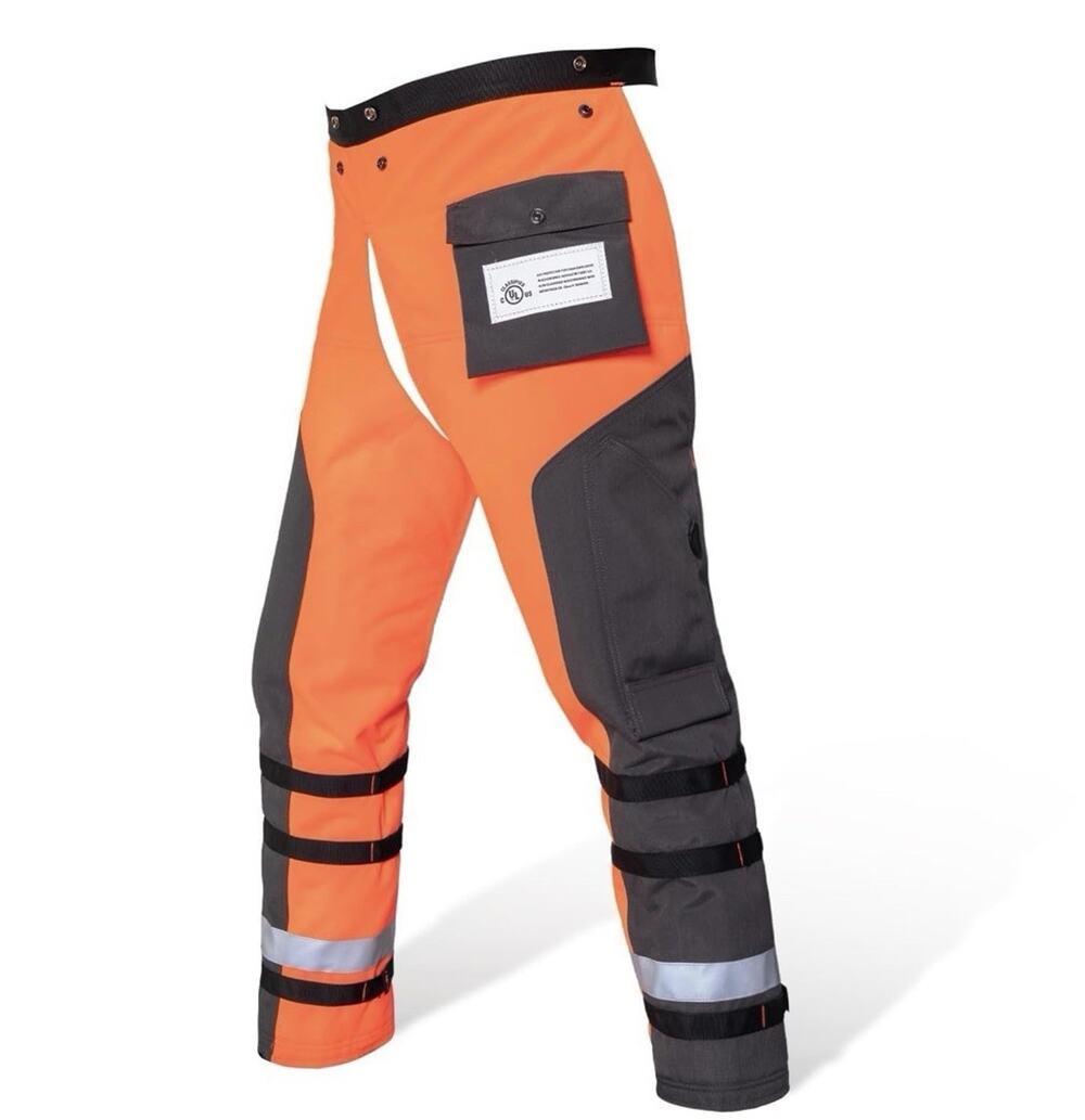Chainsaw Chaps by UL Class A 8 Layers Technical Wrap Chainsaw Pants for Men READ